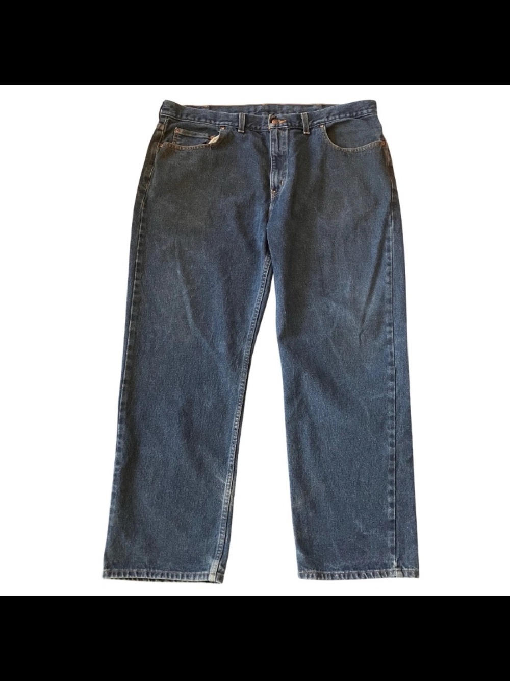 Faded Glory Jeans Men's Size 42x32 (41x31) Blue Relaxed Fit 100% Cotton Distress